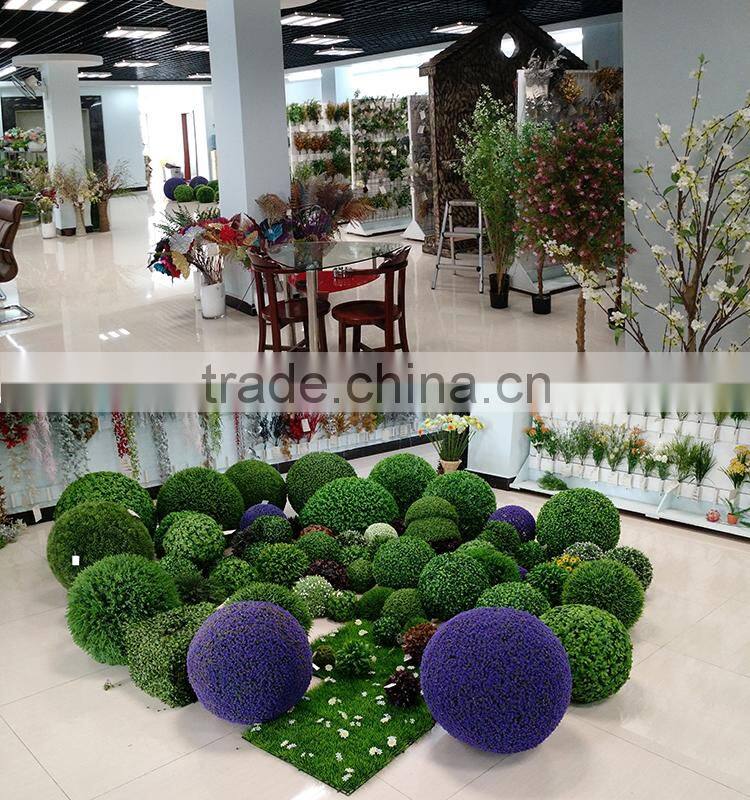 Wall Decorative Indoor Plastic Green Replica Boxwood Grass Hedge Mat for Sell