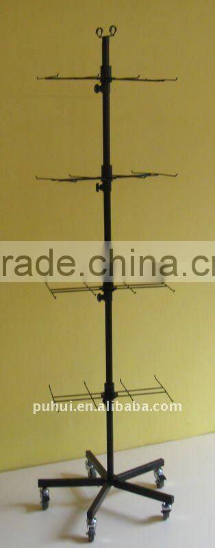 metal wire floor revolving hanger rack with SGS certification