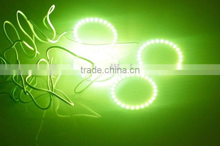 New Products 12v rgb with remote car led light angel eye colors led ccfl halo rings color changing headlight angel eyes kit
