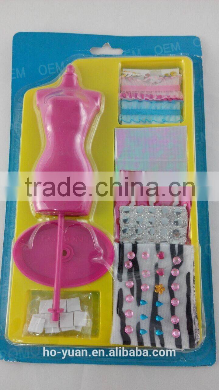 Model Dress Set For Girls Fabric Creative Educational Learning DIY Toys Gift Set