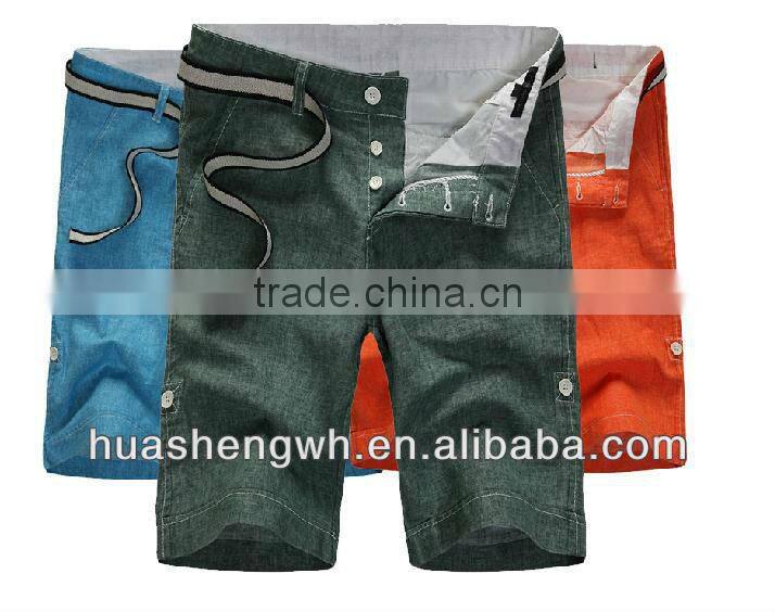 men's shorts,65% linen,35%cotton