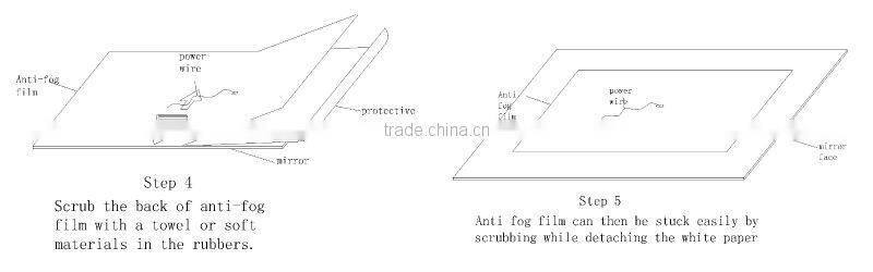 Electric PVC Anti-fog Film For Bathroom Mirror