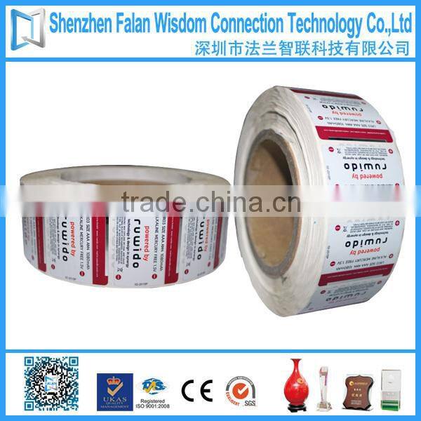 Battery serial number sticker paper labels