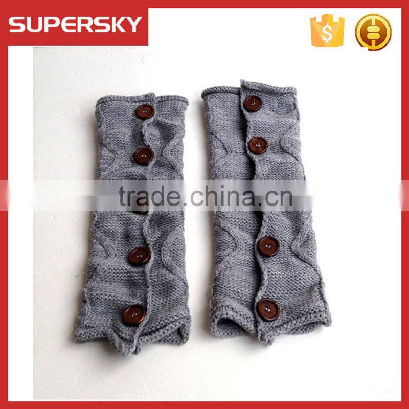 New wholesale customized knitted women lace boot cuffs leg warmers