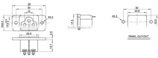 DB-6-3S1S1 DB-6 SERIES RECEPTACLE