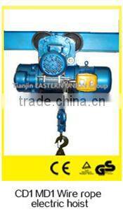 Hot welcomed portable electric winch hoist CD1 electric wire rope hoist