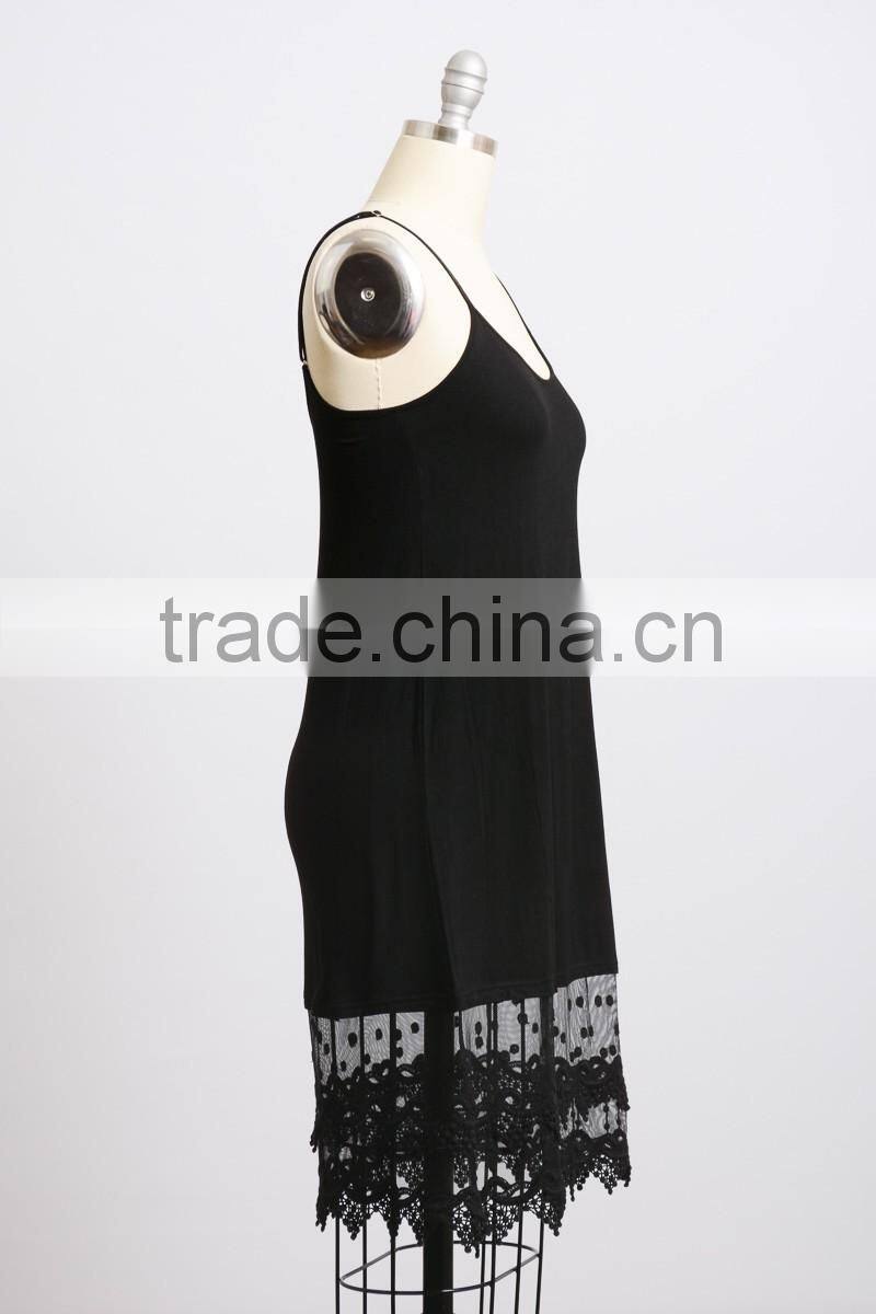 Latest Design Adjustable Strap Girls Dress Elastic Lace Slip Dress Extenders