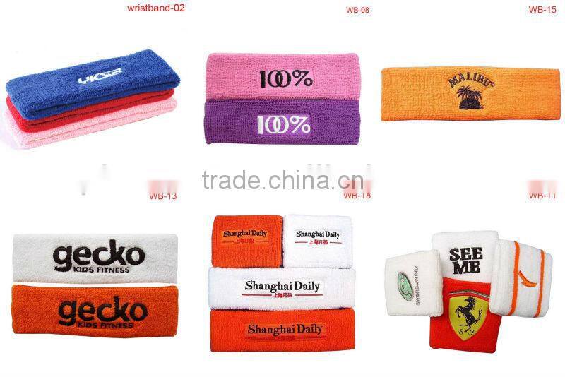 terry cloth sports wristband support