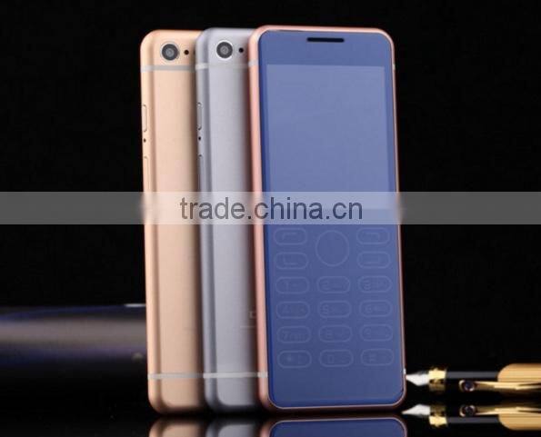 318-Full Aluminum Thin Cellphone Elderly Phone Student Phone Business Backup Phone 1800mAh 2.3Inch with Colorful Glass