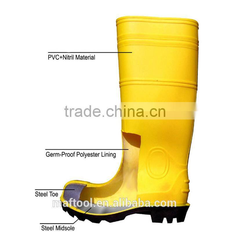 2015 wholesale China factory cheap seal pvc rubber walker man boot, ankle boot, rain boot