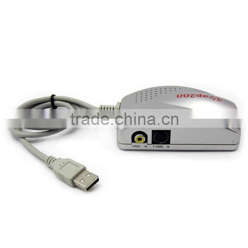 AV TO USB 2.0 mini box switcher electric transformer TV-200USB