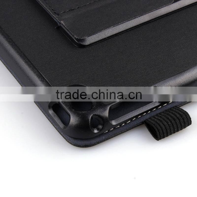 Oblique fabric rotating shape gear leather case for iPad Air