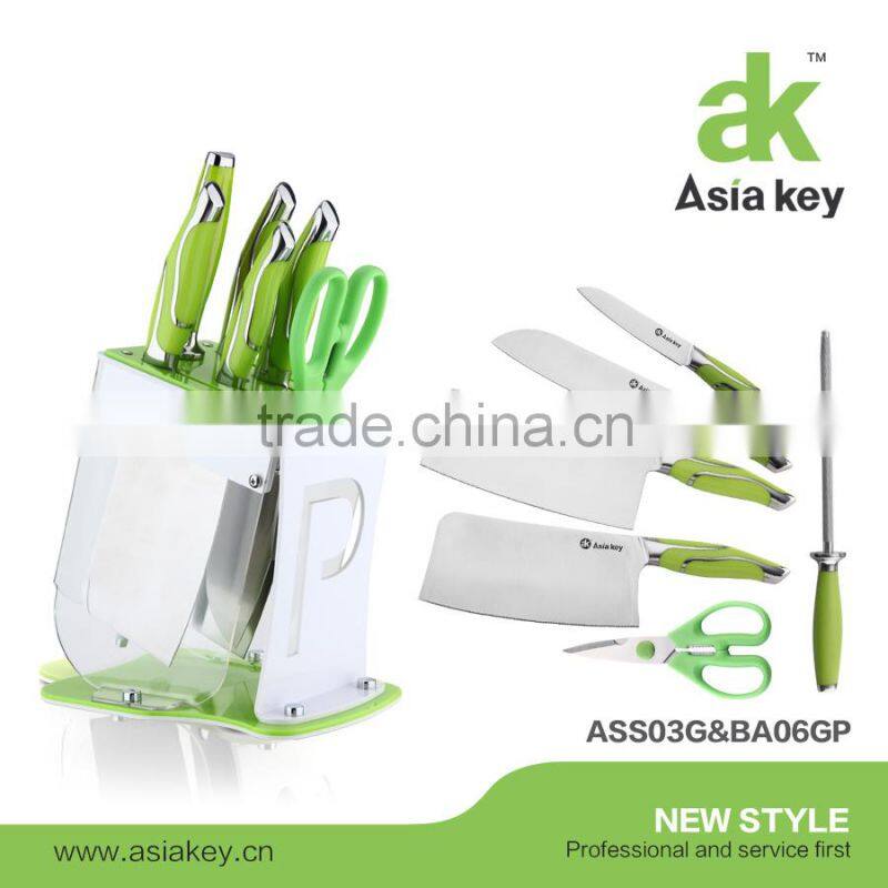 Popular and Premium 7pcs Knives Set With Wooden Stand For Kitchen