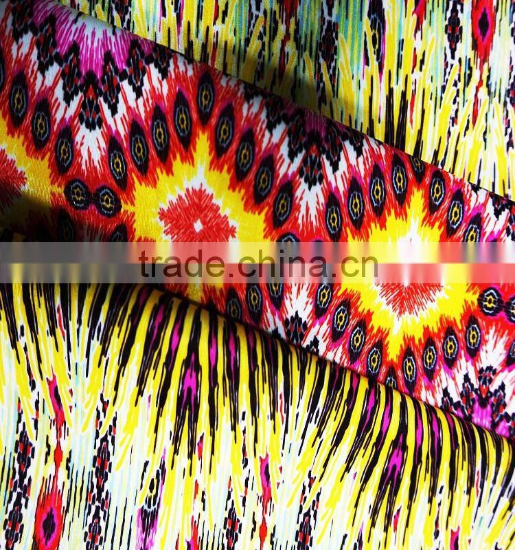 Customized Printed 82 Nylon 18 Spandex Swimwear Fabric