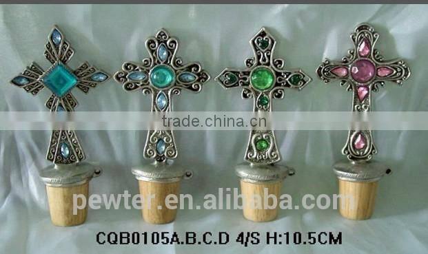 metal cross wine stopper