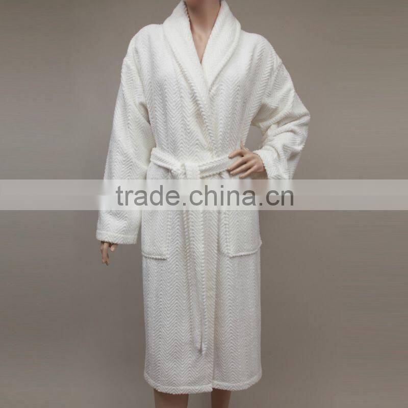 Latest new gown designs elegant egyptian cotton fabric bathrobe