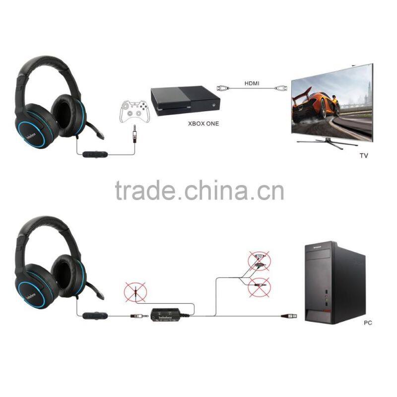 Supper bass big earpad comfortable gaming headphone overhead with mic for PS4 Xbox one,PC/tablet/cell phone headphone