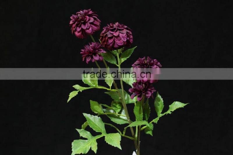 High quality artificial silk flowers bouquets for interior decoration with five head