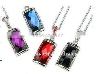 Lady jewelry crystal love heart promotional gift USB memory pen