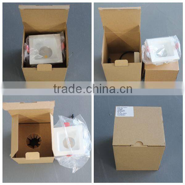 2016 Hilton hotel square COB LED Downlight 8w recessed led COB downlights dimmable driver