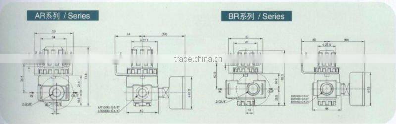 Air regulator,Pressure regulator Airtac regulator AR/BR serise