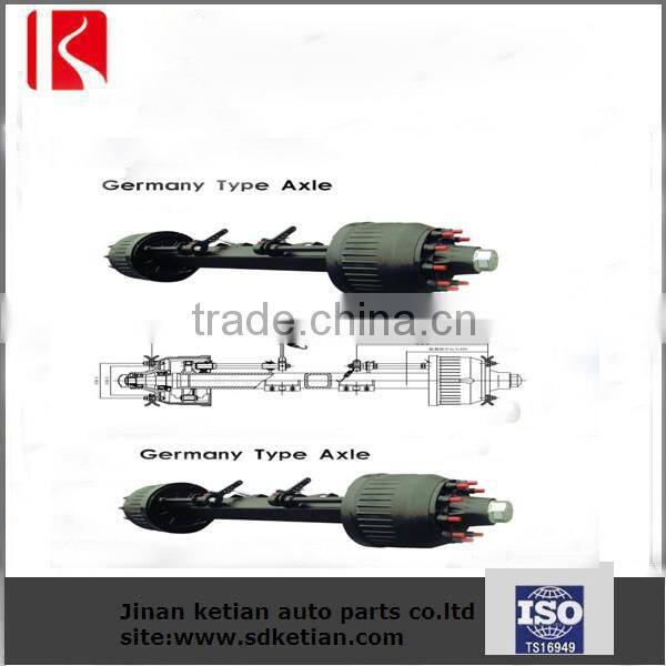 16T Germany Square Beam Semi Trailer BPW Axle