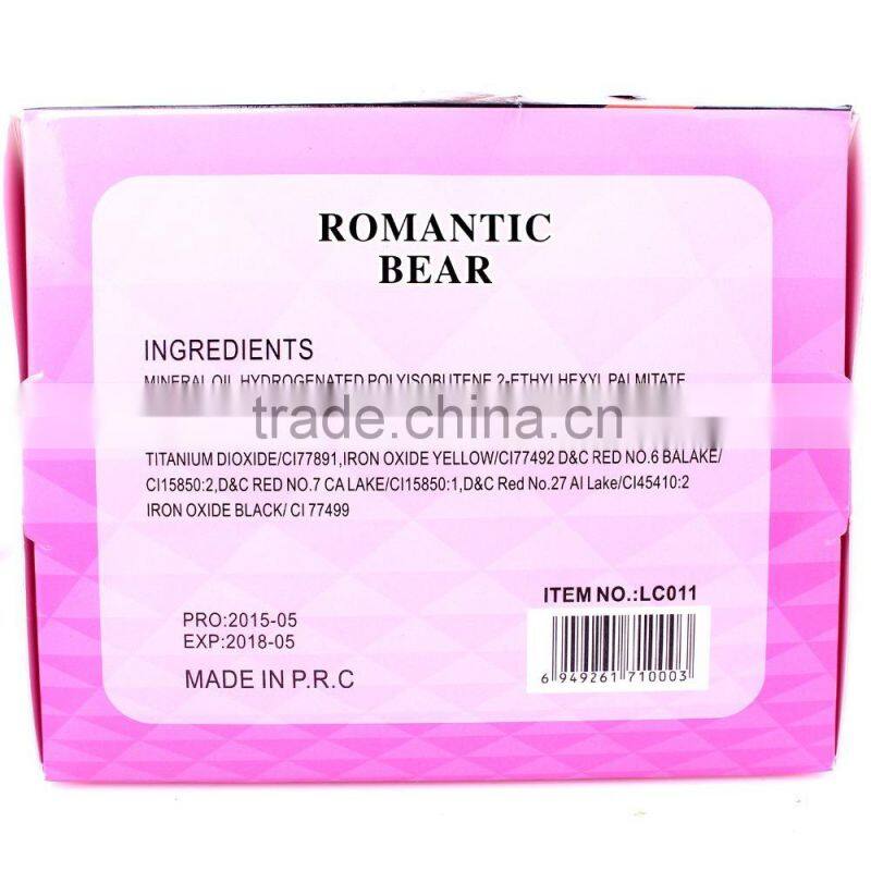 Romantic Bear long lasting 6 colors peel off liquid matte lipstick