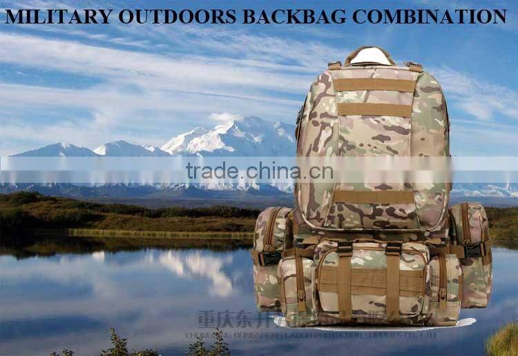 50L Camo Trekking Bag Military Camping mountain top backpack