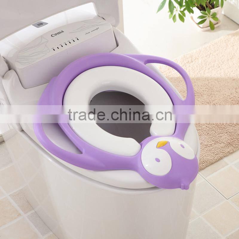 New designing penguin modeling portable baby toilet seat,children closet seat ring