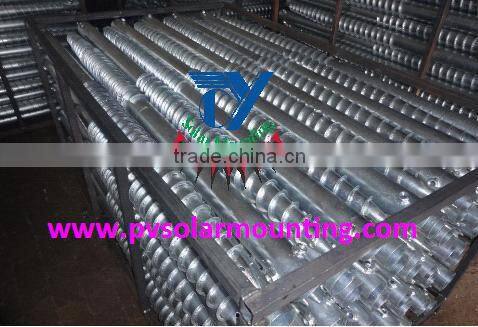 Ground screw for solar plants application
