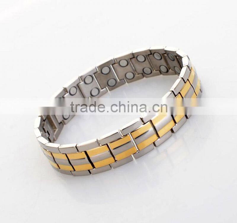 Unisex Tungsten Steel Bracelet with Energy Magnetic Hematite Bracelet for Mens Womens and Lovers