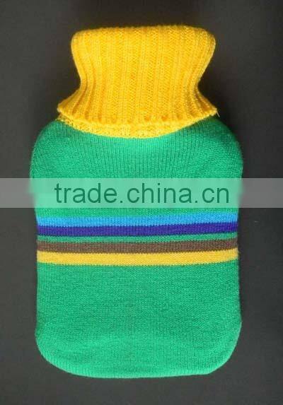knitted hot water bottle cover