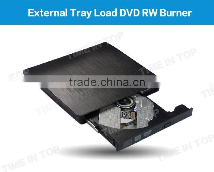 Portable Plastic External USB3.0 DVD RW Drive(Black case)