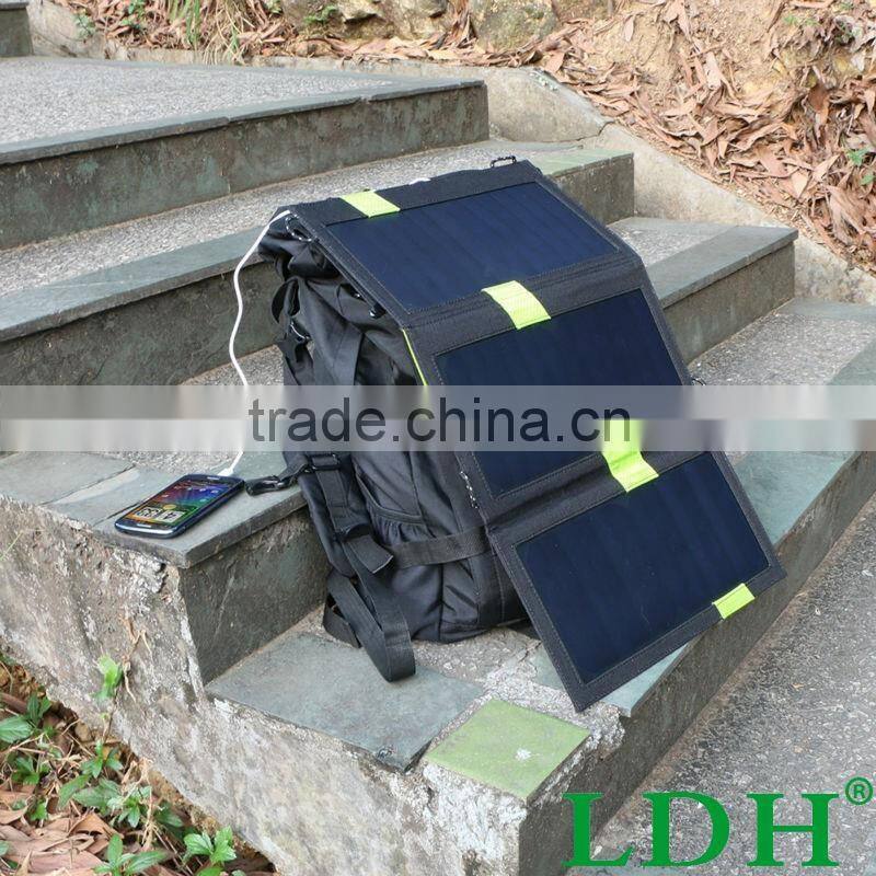 High Quality 20W Dual USB Output 5V Solar Power Bank Sunpower Solar Panel Charger Camping Charger for Mobile Phone