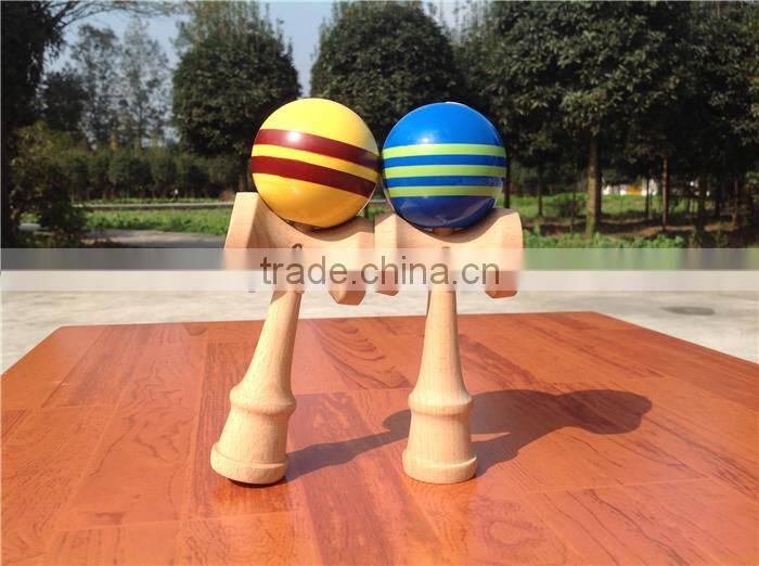 Memory slim shape stripe kendama,popular skill toy kendama stripe