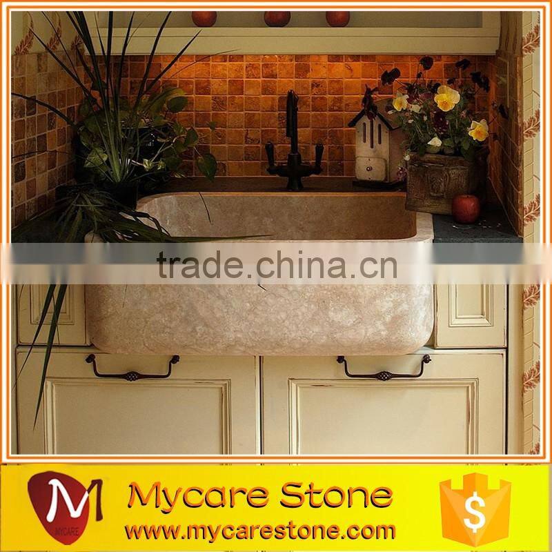 Natural river stone vessel sink