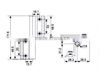Durable spray painting door hinge for glass /aluminum window door hinge