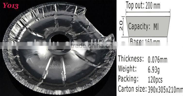 8" gas mat aluminum foil container Y013