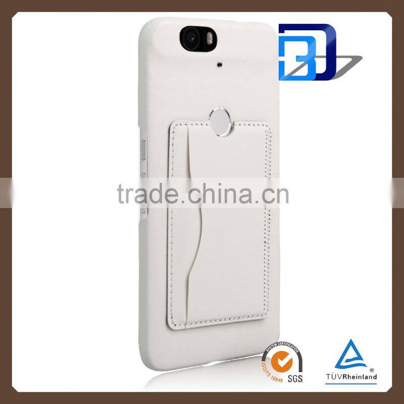 Ultra High Quality flip premium leather kickstand card pocket on back cover For Google Nexus 6P PU Leather case