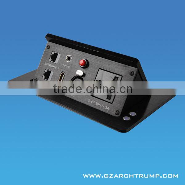 CE RoHS FCC Desktop Motorized Pop up Socket for Conference Table