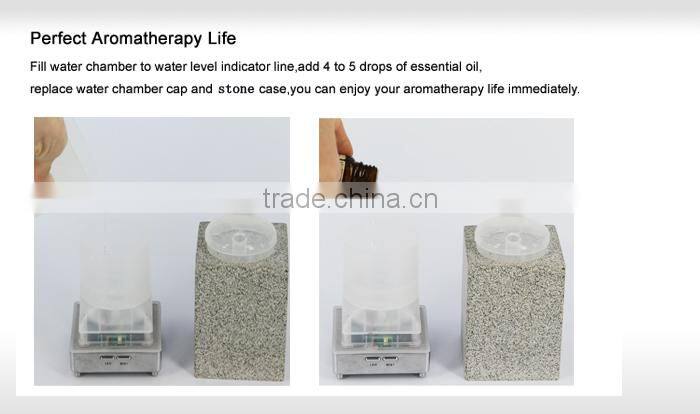 2015 wholesale elegant design stone electric aromatherapy diffuser,stone air humidifier with 1 year warranty