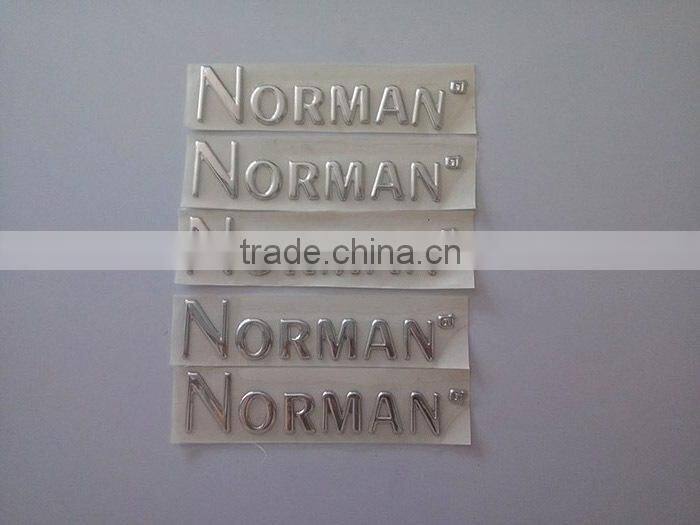 High quality self adhesive customized metal sticker