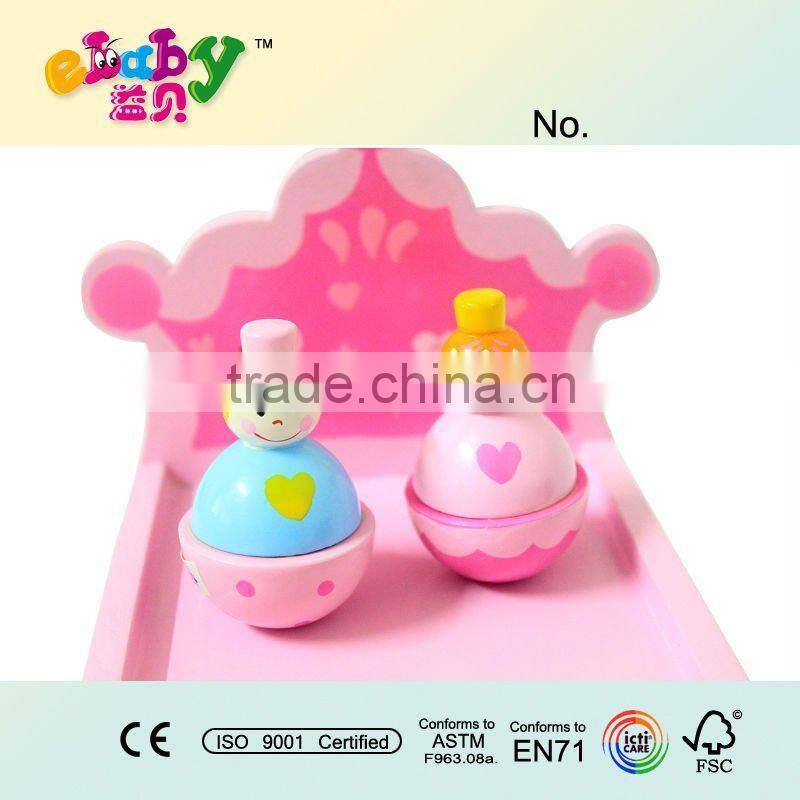 Wooden music box with angel