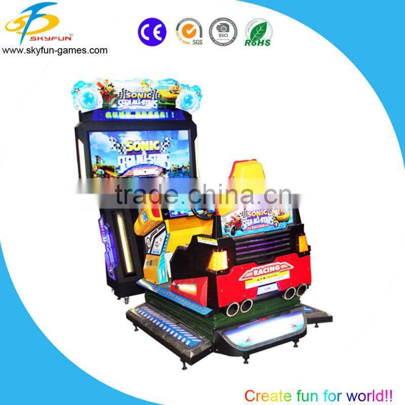 3D single motion rides racing simuator arcade adults machine for hot sale