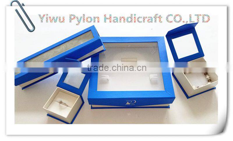Hot sale luxury paper jewlery box with PVC window