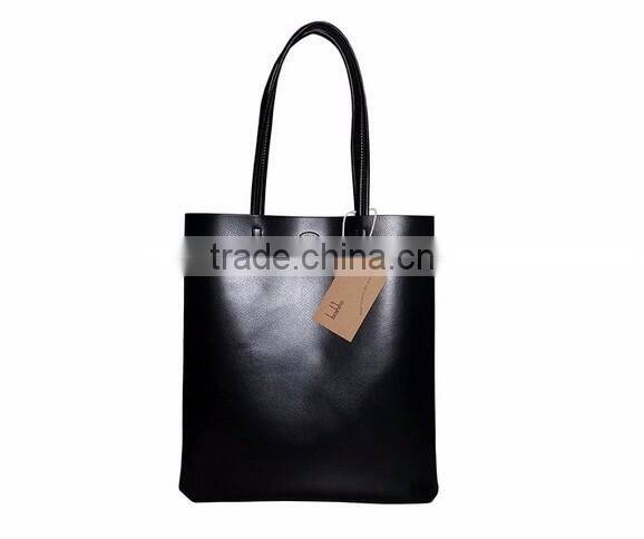 Custom design soft touch tote leather bag handbag