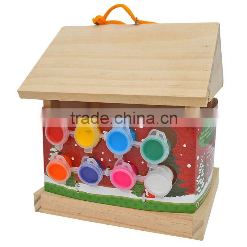 hot selling FSC&BSCI handmade wooden pet bird cage nest house hotel