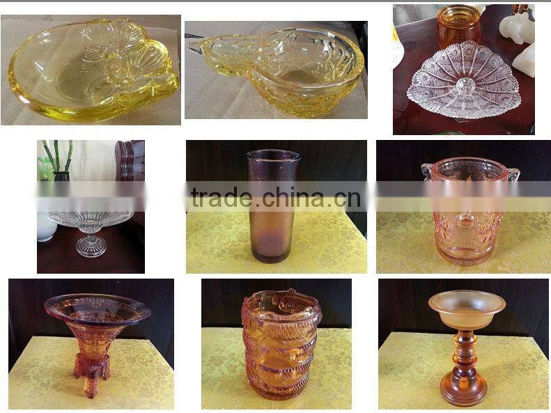 Restaurant popular colorful liuli crystal dish