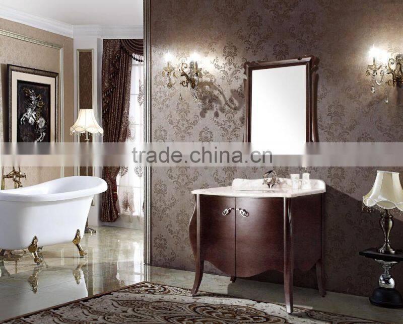 new design sliding bathroom mirror cabinet with marble vanity top WTS623