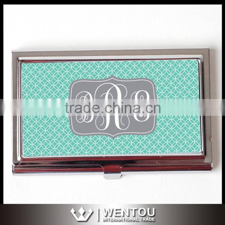 Personalized Monogram Chevron Business Card Case